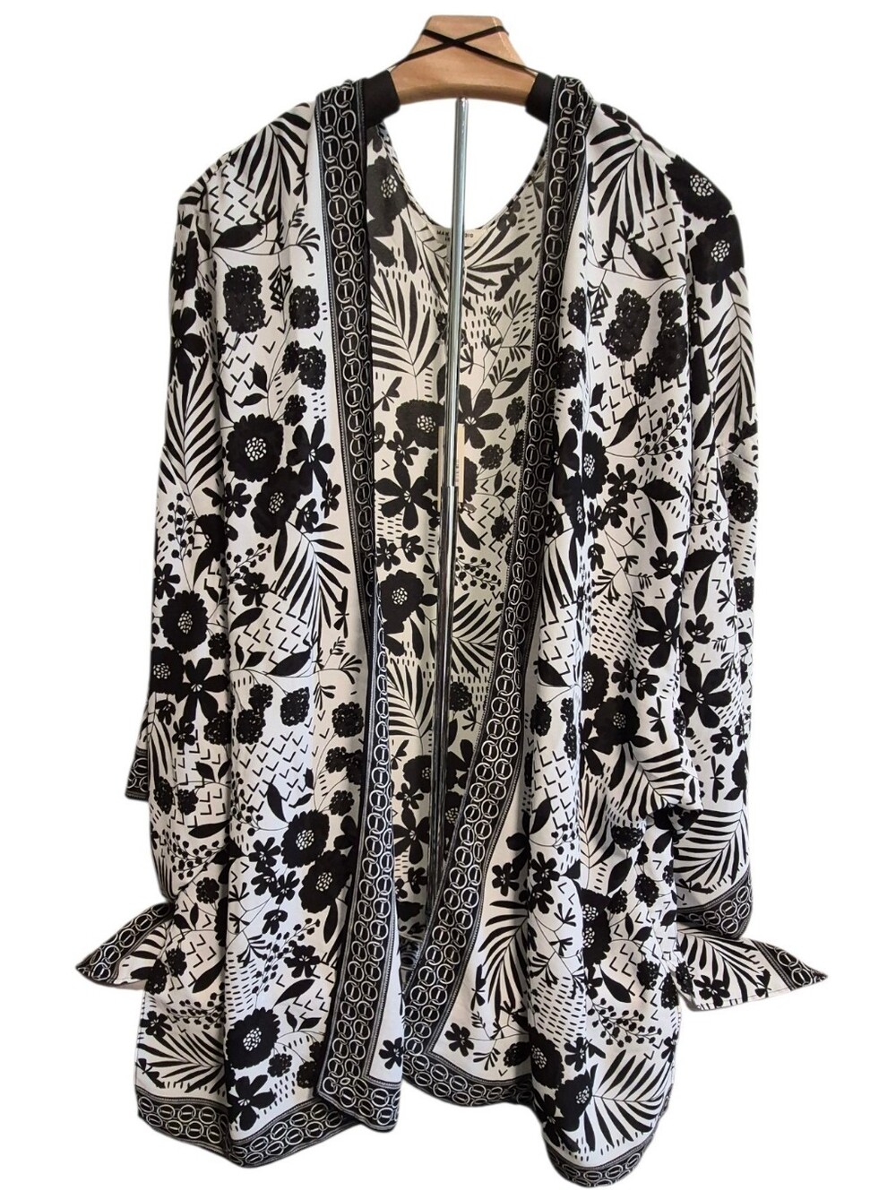 Max Studio Floral Print Open-front Kimono - Size 3X